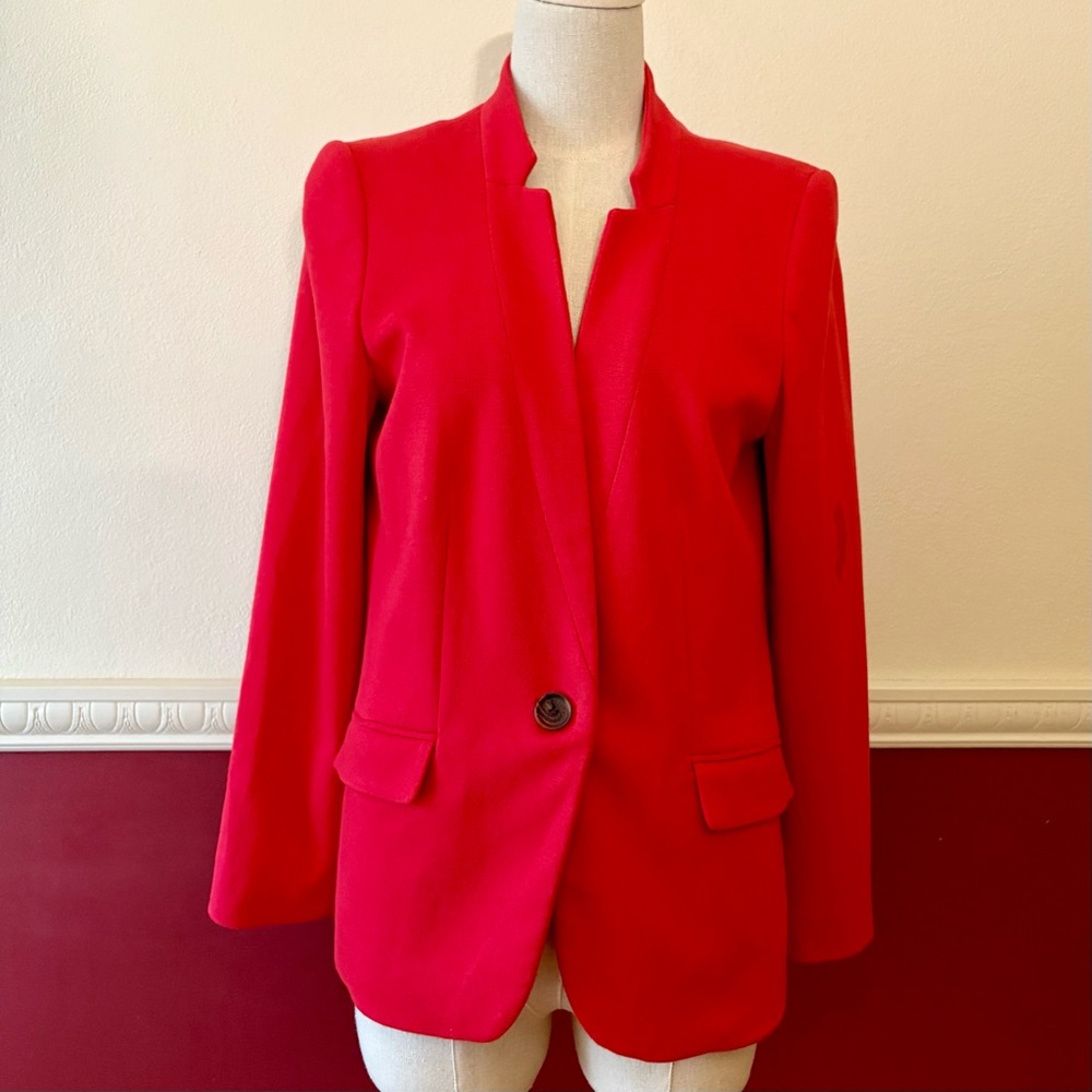 Talbots Aberdeen blazer, cotton modal blend‎ in Red